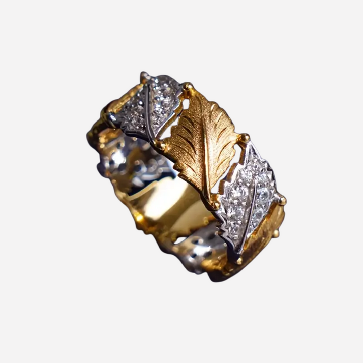 Zirconia Leaf Ring