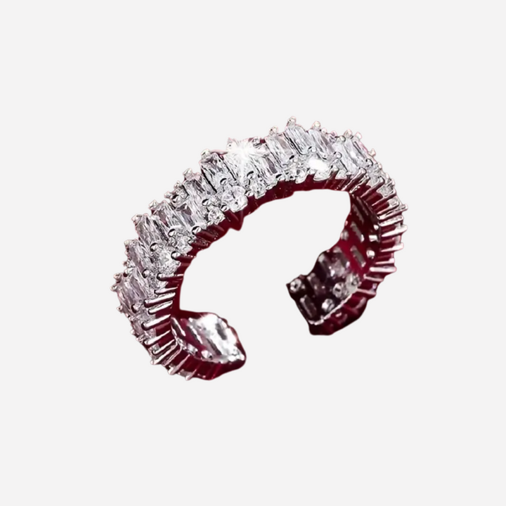 Sparkling Silver-Plated Ring