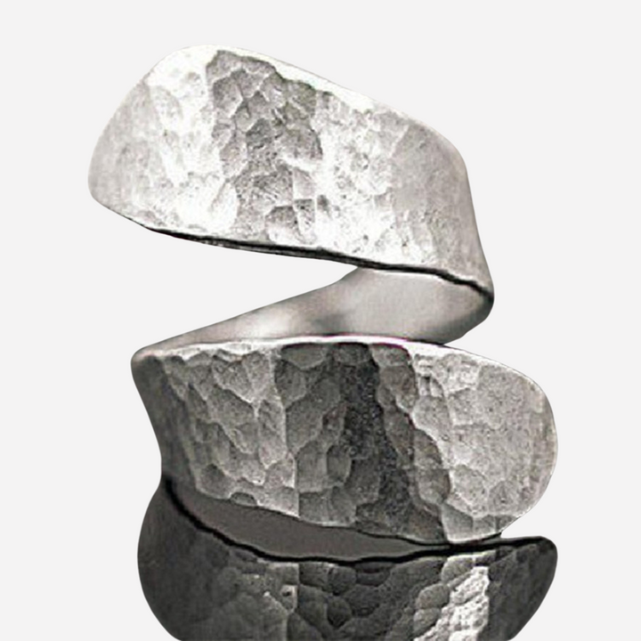 Modernist Spiral Ring with Relief