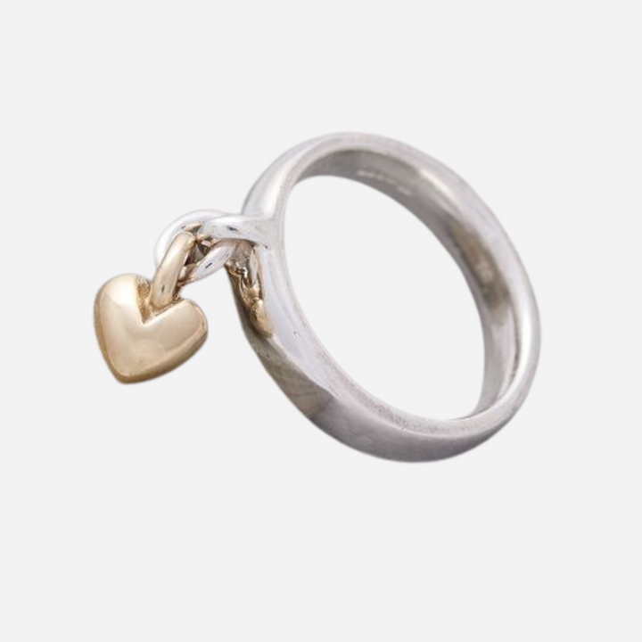 Vintage Dangling Heart Ring