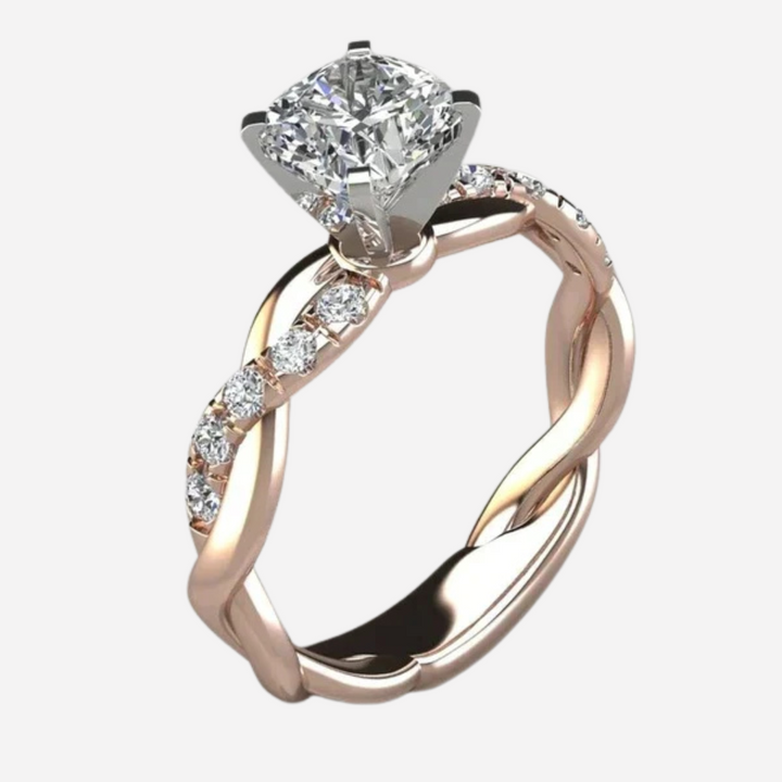 Vintage Braided Ring with Cubic Zirconia