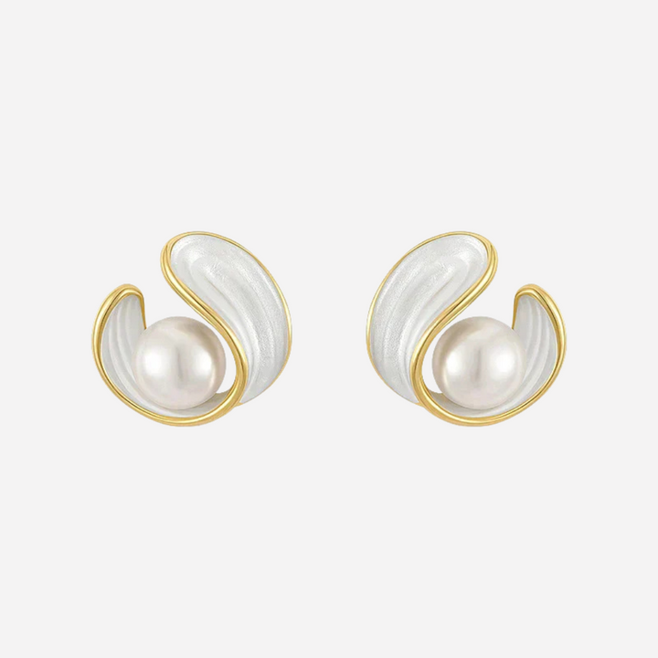 Luxury White Opal Earrings with Pearls