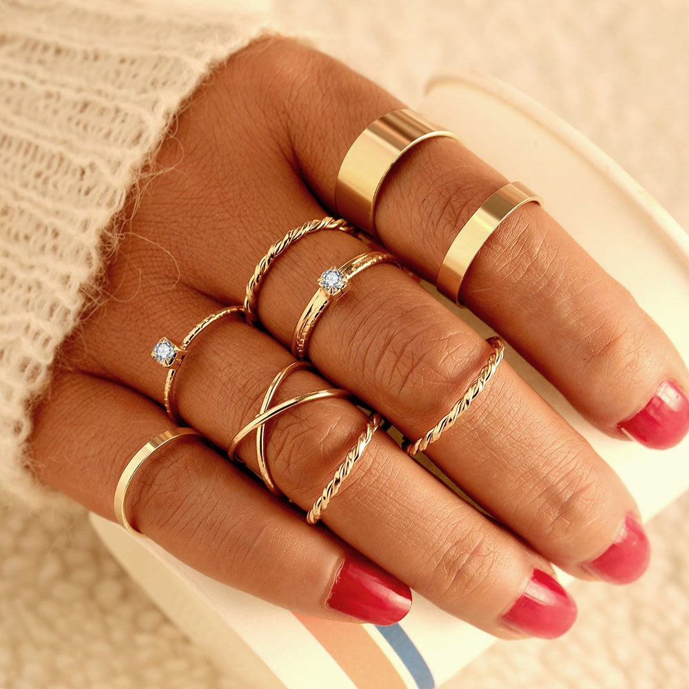 Set of 9 Elegant Rings