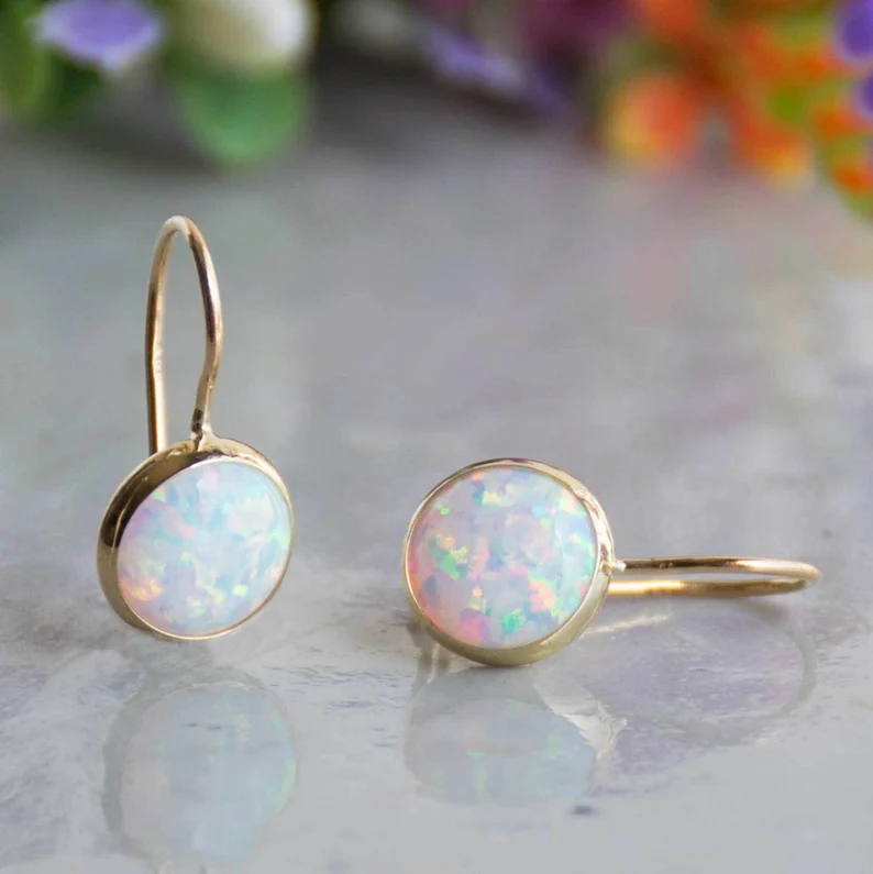 Vintage Opal Stone Earrings