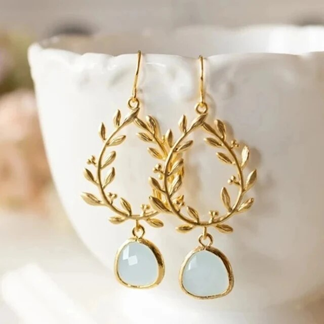 Vintage White Opal Earrings