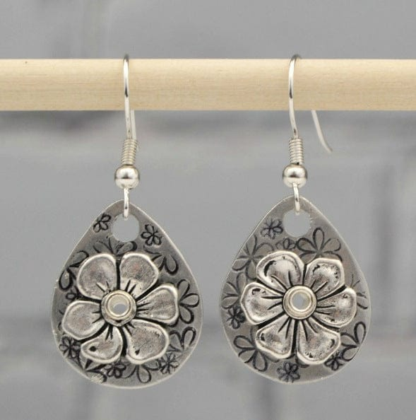 Vintage Flower Drop Earrings