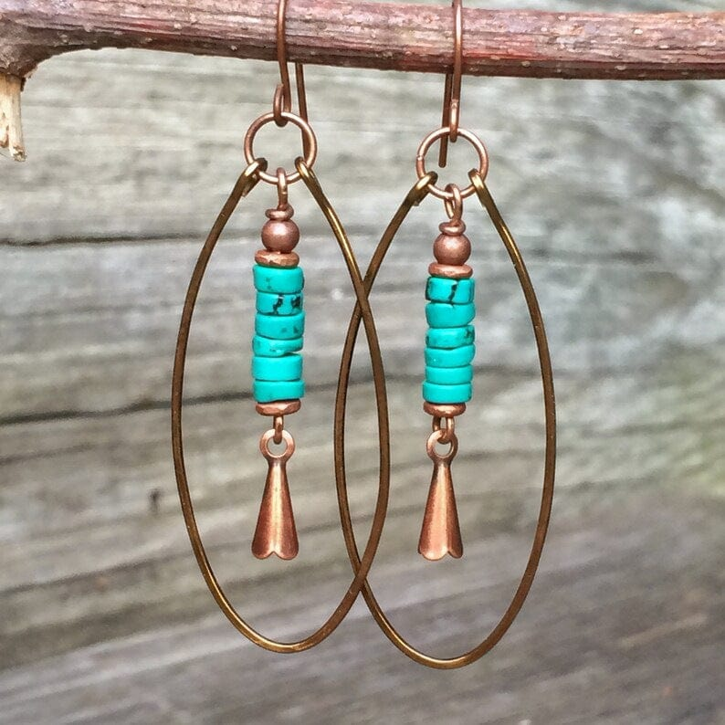 Vintage Turquoise Dangling Earrings