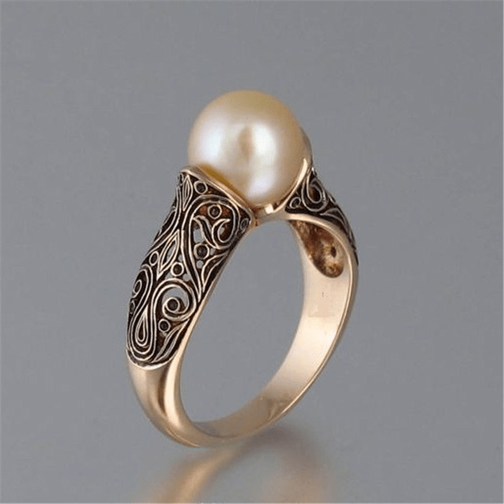 Stainless Steel Pearl Ring