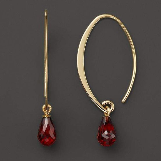 Vintage Red Crystal Earrings