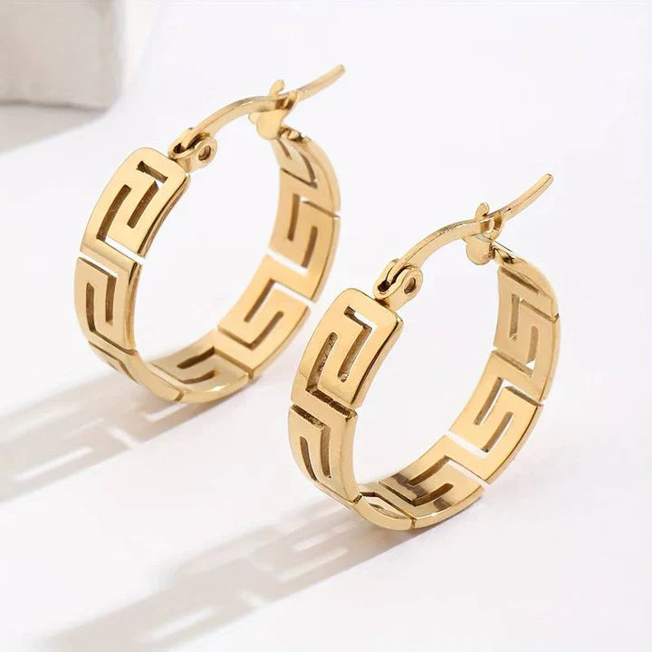 Vintage Hollow Hoop Earrings