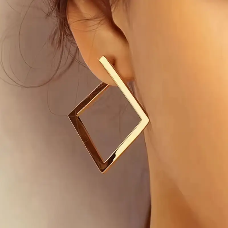 Geometrical Gold-Plated Earrings