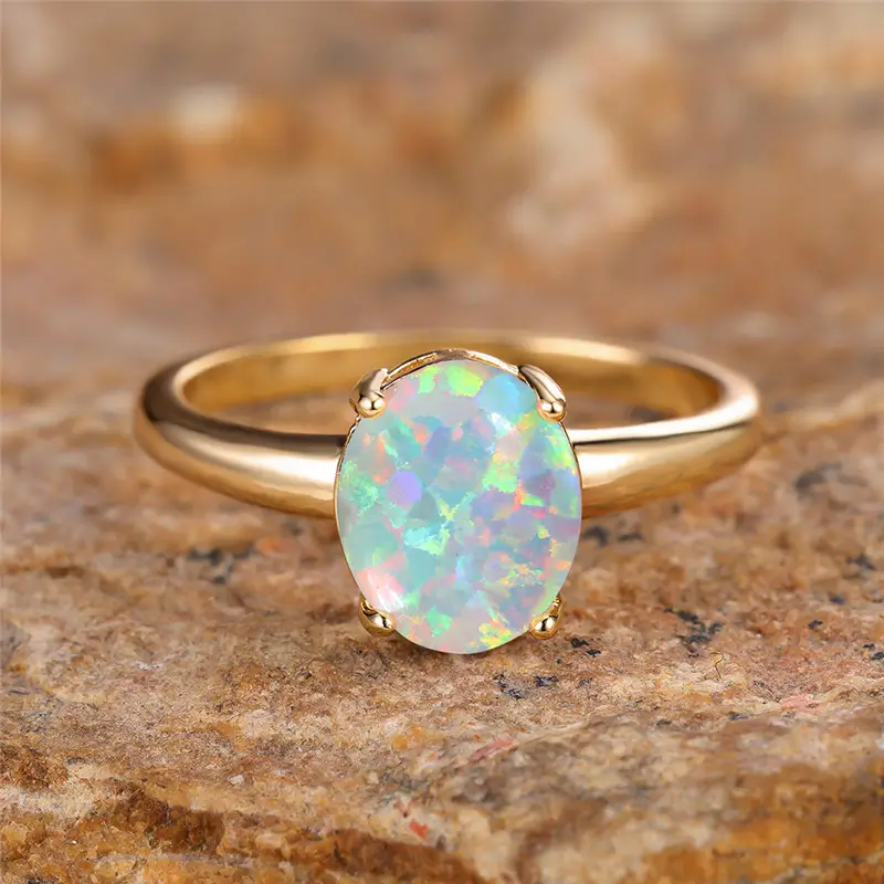 Vintage Opal Golden Ring