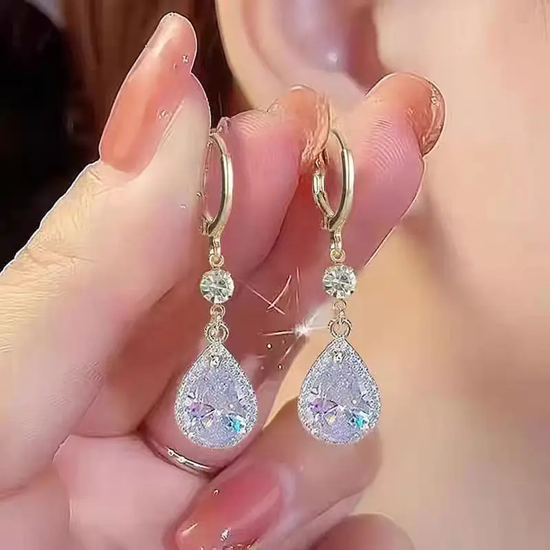 Drop Bright Dangling Glass Earrings