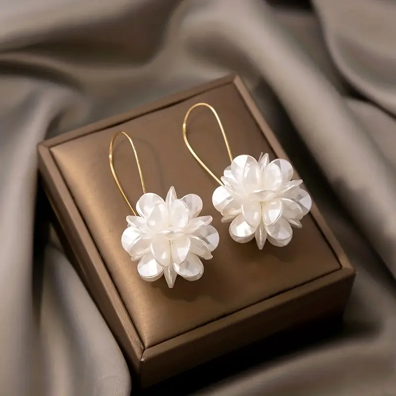 White Blossom Earrings