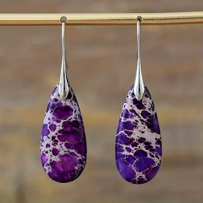 Purple Stone Earrings