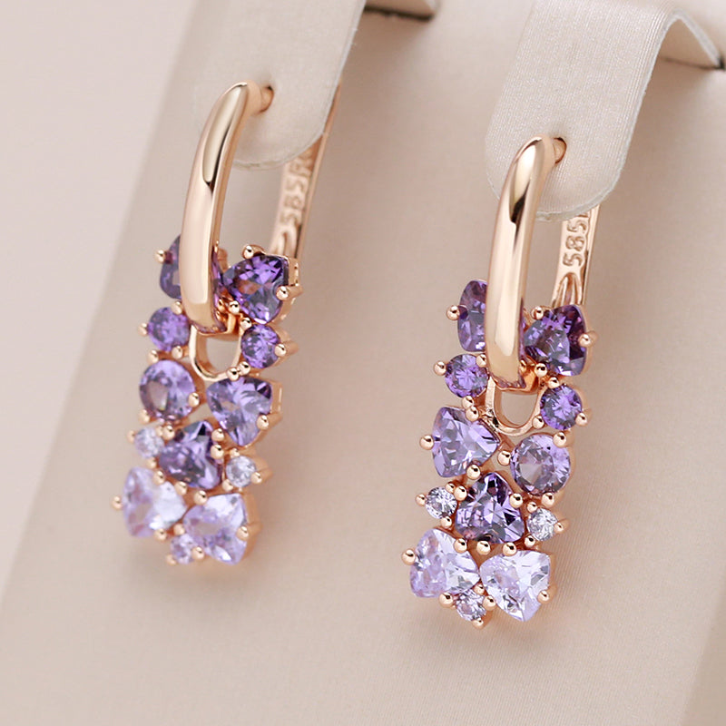 Handmade Earrings with Amethysts