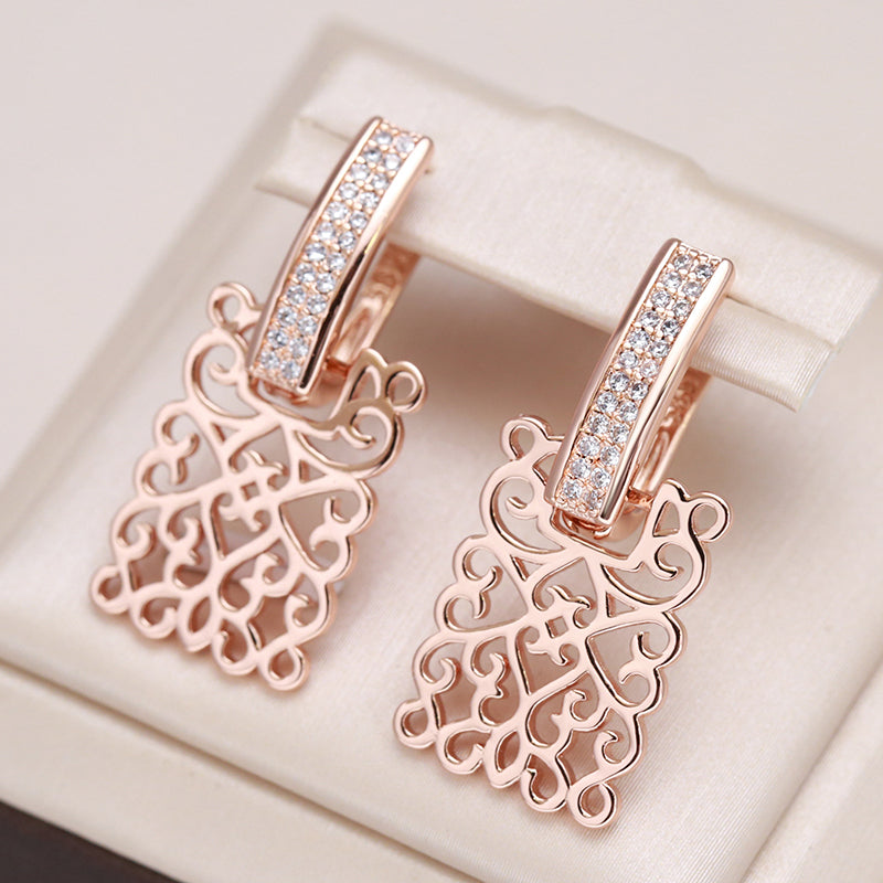 Rose Gold Plated Elegant Earrings