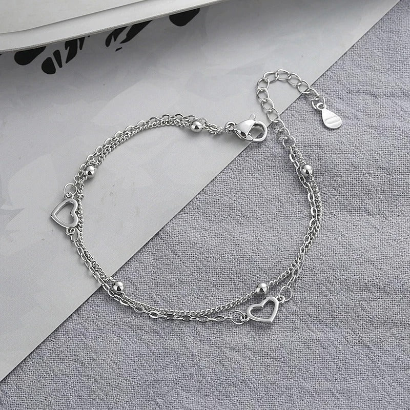 Silver Heart Bracelet