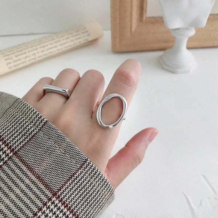 Adjustable Irregular Sphere Ring