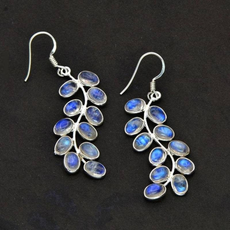 Earrings with Blue Agate