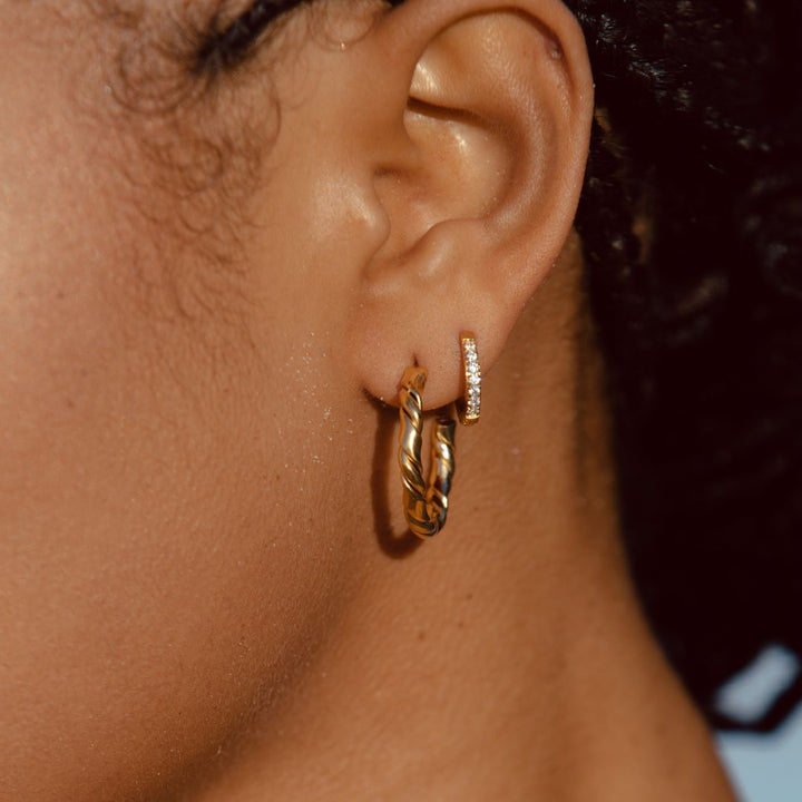 Small Gold-Plated Hoop Earrings